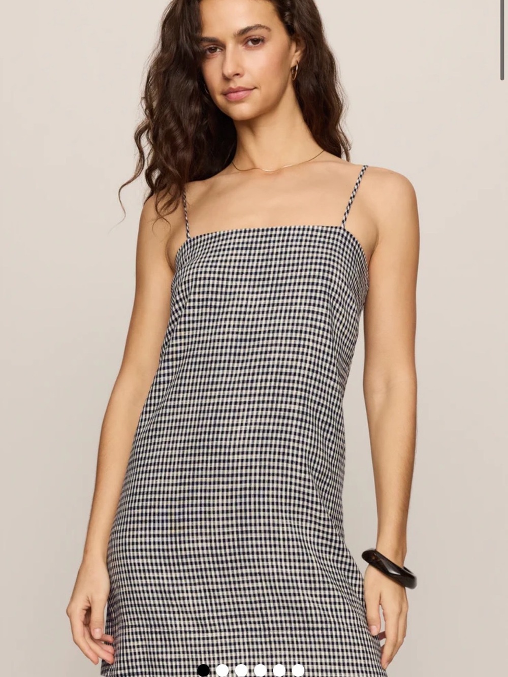 Z Supply Black & White Gingham Slip Dress
